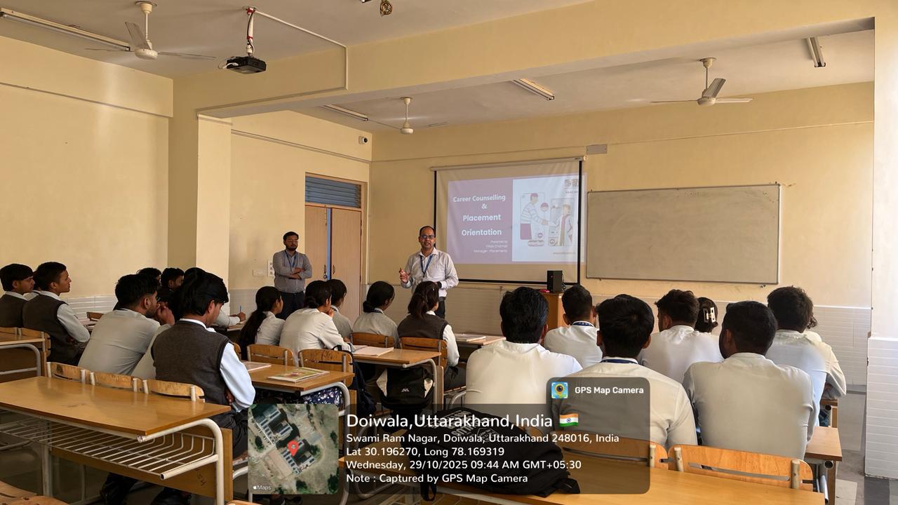 18. Career Counselling and Placement Orientation conducted on 29th October 2025 by Mr. Vikas Chamoli 18. Career Counselling and Placement Orientation conducted on 29th October 2025 by Mr. Vikas Chamoli